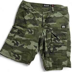 Ecko Unlimited Men's Olive Camo Cargo Shorts